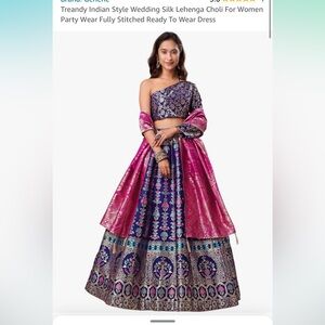 Trendy Indian Style Wedding Silk Lehenga Choli for women fully stitched